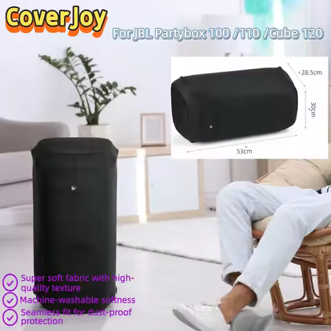 CoverJoy For JBL Partybox 100 /110 /Cube 120 Protective Cover Stretch Dustproof Portable Handle Top 
