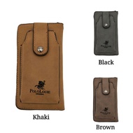 Men Leather Long Zip Wallet Original Polo Louie Phone Purse Card Holder Handcarry Clutches | beg dom
