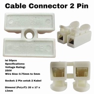 50 pcs Cable Connector Terminal Connector Cable Connector 2 to 2