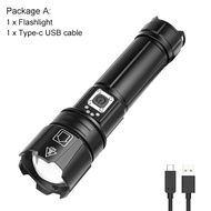 Asafee 1200LM 1476PRO Ultra Bright Outdoor Flashlight 30W White LED Camping Telescopic Zoom Flashlig