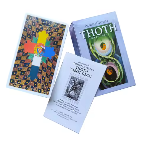 12x7cm Thoth Divination Tarot Deck with Guidebook High Quality Dnd Tarot English Cards Friends Famil
