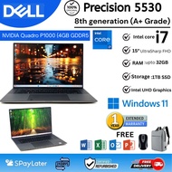 Dell Precision 5530 Workstation | i7 8th Gen | 15.6” FHD/4K | 32GB RAM 1TB SSD | NVIDIA Quadro P1000