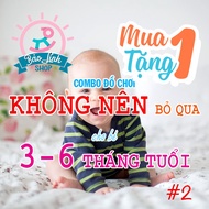 COMBO of essential newborn toys for babies 3-6 months old to practice Legs, Arms, Grip (Balls, Hand 