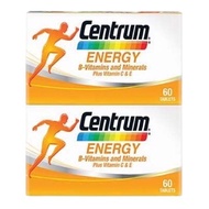 Centrum Energy B-Vitamins and Minerals Plus vitamin C&E (60's x 2) - expiry September 2026