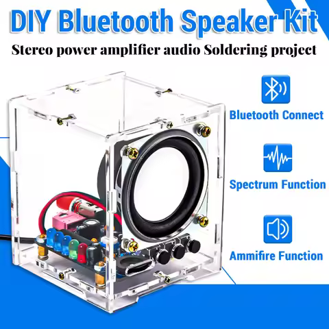 DIY Bluetooth Audio Electronic Kit HT6872 Audio Amplifier with Speaker DIY Soldering Project USB Pow