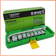 KUNCI SOK TEKIRO 24 PCS SOK SET 8 - 32 MM BOX PLASTIK - PLASTIK, 6PT BISA COD  ( Lengkap Paket Bengkel 1 Alat Motor Kombinasi Original Perlengkapan Full Lengkap Socket Tool Kit Pas Ring L Motor Mobil Tool Set Kunci Sok Set Murah Satu Set  )