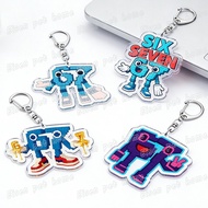 Cute Funny 67 Meme Keychains Ring for Accessories Bag 6 7 Six Seven Cartoon Creative Keyring Jewelry
