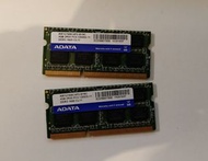 [ADATA 4GB DDR3 1600 CL11 記憶體 4gb 2rx8 pc3-12800s-11] x 2