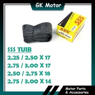 SSS TUBE TAYAR TYRE TUIB TAYAR TUBE MOTORCYCLE SSS 17 INCH 14 INCH 18 INCH