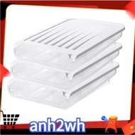 【A-NH】3 Pack Auto Scrolling Egg Storage Holder Eggs Storage Rack Refrigerate Food Savers Eggs Plastic Space Saver