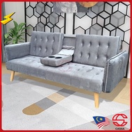 [UPGRADED CUSHION] Cassa Santino 6 Feet Sofa Bed / 3 Seater Sofa / Sofa / Functional Sofa / Modern Sofa Bed with Cup holder