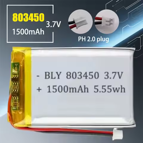 New 3.7V 1500mAh 803450 Polymer Lithium Battery Li-polymer Rechargeable Batteries for Power Tools GP