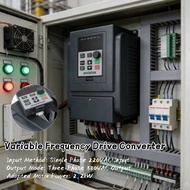 Jectse อินเวอร์เตอร์ขับเคลื่อนตัวแปรความถี่ VFD 2.2kW 220VAC ไดรฟ์แบบเดี่ยวถึง3เฟส380V มอเตอร์แปรผัน