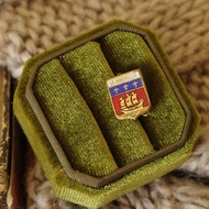 古董法國城市圖章徽章琺瑯拉羅謝爾La Rochelle別針胸針 B1736