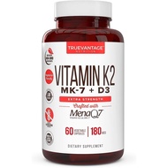 Vitamin K2MK7 for Heart Health and Cardiovascular Health-60 Capsules Easy to Swallow.MenaQ7K2MK7 Veg