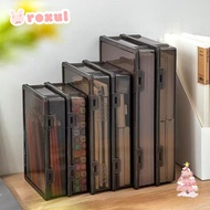 ROXUL A4 File Box, Plastic Dustproof Certificate Storage Box, Practical A4 Transparent Multifunction