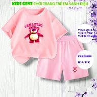 Đồ bộ cộc tay cho bé gái có size đại 16-50kg thời trang đùi cotton 10-12 tuổi Đồ cho bé GÁI 5-6-7