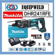 MAKITA 18V DHR241RFE CORDLESS COMBINATION ROTARY HAMMER 20MM 1.9J - SET (LXT) + BL1830B 3.0AH X2 + D
