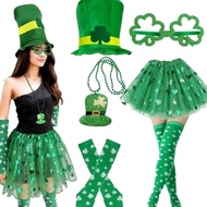GB 7pcs Shamrock Festival Complete Costume Set Adjustable Waist Dress Accessories