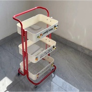 [in stock] Living room and kitchen trolley storage rack, floor-standing multi-layer movable storage 