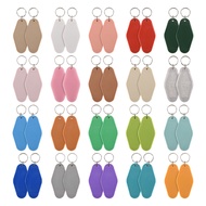 [ddfdsdcd]40 PCS Hotel Keychain Blank with Key Rings 20 Colors Plastic Rhombus Motel Keychain Sublim