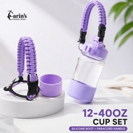 Water Bottle Boot Cover Silicone Base Protector Cup Rope Strap Set Fits 12oz 24oz 32oz 40oz