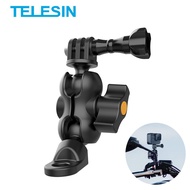 【spot】TELESIN 360 rotary metal motorcycle rear-view mirror bracket Mount for smartphone GoPro 9 8 7 6 5 Action insta360 camera accessory