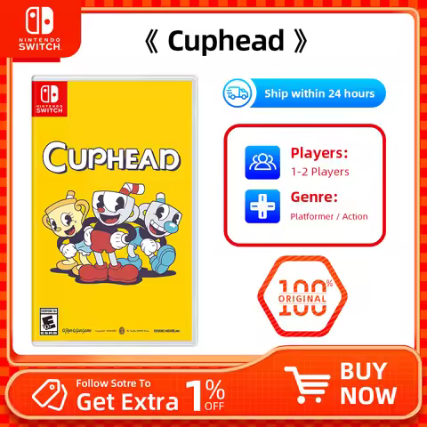 Nintendo Switch - Cuphead - Games Physical Cartridge Support TV Tabletop Handheld
