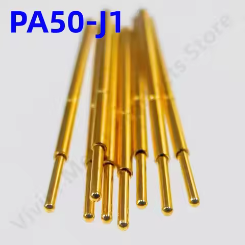 20/100PCS PA50-J1 Spring Test Probe PA50-J Test Pin Test Tool 16.35mm Dia0.68mm Gold Needle Tip Dia 