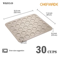 CHEFMADE 30 Cups of Non-stick Cookies Macarons Baking Tray WK9249