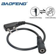 Pin 2 hanggang 3.5 mm Quansheng Walkie Talkies Earpiece Headset Adapter Cable kompatible sa BAOFENG