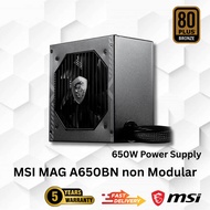 MSI MAG A650BN 650W Power Supply | 80Plus Bronze PSU | 5 years warranty