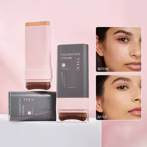 TVLV eraser foundation make-up stick 20g, with brush to brighten skin liquid foundation, long-lastin