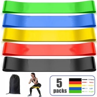 5pcs/set Fitness Elastic Resistance Bands Home Training Yoga Sport Resistance Stretching Pilates Gym