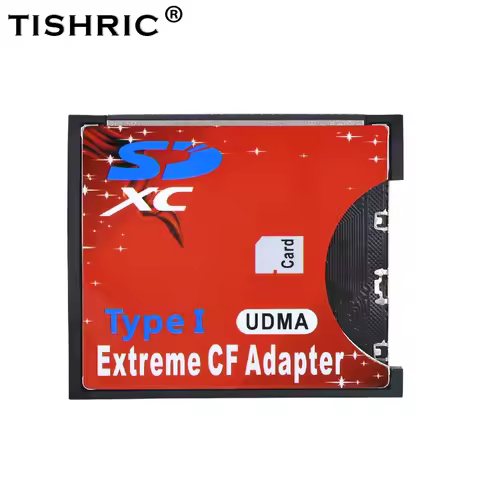 TISHRIC WiFi SD to CF Card Adapter MMC SDHC SDXC to Standard Compact Flash Type I Card Converter UDM