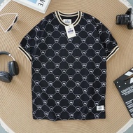 เสื้อยืดแขนสั้น PB DESIGN PB40 ผ้าคอตตอนพิมพ์ทั้งตัว+คอทอ พิมพ์คอทอ ผ้าคอตตอนทรงตรง คอกลม S-3XL Man 