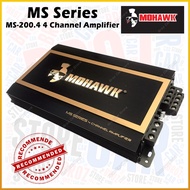 100% MOHAWK MS Series 4 Channel Amplifier MS-200.4 Power Amplifier Car Amplifier Car Power Amp Add On 8GA Cable Set