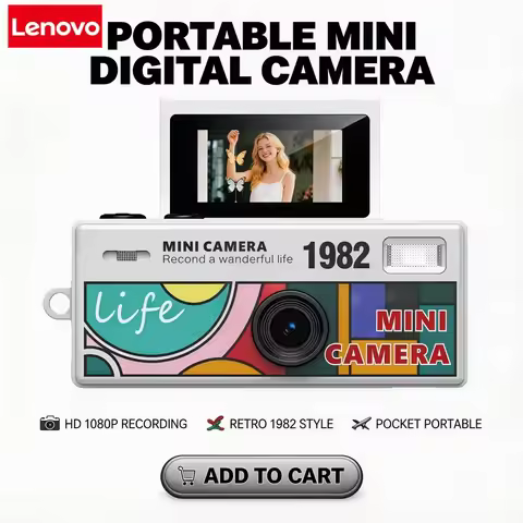Lenovo LK030 Thumb Keychain Camera 0.96inch Flip Screen Retro CCD Mini Digital Camera 720P Very Smal