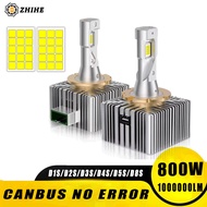 2PCS D1S LED Car Headlights Canbus No Error D2S D4S D5S D1R D2R D3R Turbo High Power Auto Bulbs 1:1 