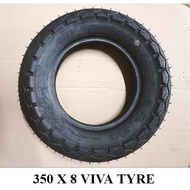 VESPA TAYAR VIVA TUBE TYPE 350-8 SCOOTER TYRE VIVA VESPA MOTOR HEAVY DUTY TAYAR KERETA SORONG KEBUN 