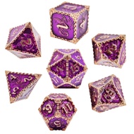 DND Dice Metal Polyhedral D&D Dice for Dungeon and Dragon MTG RPG Roll Playing Game D20 D12 D10 D% D