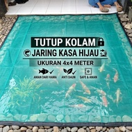 HIJAU AZS 4x4 Strong & Durable Green Gauze Net Pool Cover for Your Fish Pond