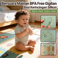 BPA Free Baby Sound Toy Rattles Silicone Teether For BPA Free