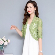 Áo Khoác Ren Nhỏ Cho Nữ Áo Cardigan Ren Ngoại Cỡ Mỏng Dễ Phối Đồ Khăn Choàng Bolero Cho Nữ Áo Khoác