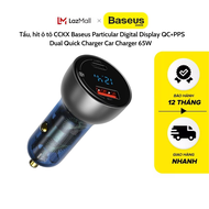 Tẩu hít ô tô CCKX Baseus Particular Digital Display QC+PPS Dual Quick Charger Car Charger 65W [HÀNG
