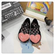 melissaˉHigh Quality-Purple Pink Black Brazil Children's Shoes Peach Heart Closed Toe Princess Jelly Sandals Girls Young Children Fragrant Pumps