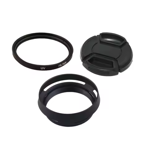 4In1 For Fujifilm Fuji FinePix X100 X100S X100T Camera Lens Adapter + Lens Hood + 49mm UV Filter + L