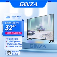 GINZA 24/32 inches LED TV 32 INCH smart TV flat screen on sale android TV Multiple ports(Free bracket)