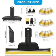 LA63For Karcher Steam Cleaner Accessories SC1 SC2 SC3 SC4SC5Steam Cleaner Brush SetIncluding Curved 