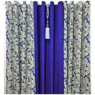 Guava leaves blue curtains with ring - sold per piece or per set